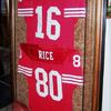 Joe Montana, Jerry Rice Jersey & Football Frame