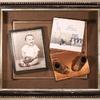 Bronze Baby Shoes, Photo, Book Collage